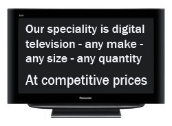 digital tv with text advert